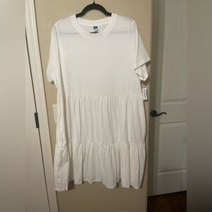 Old Navy White Tiered Dress